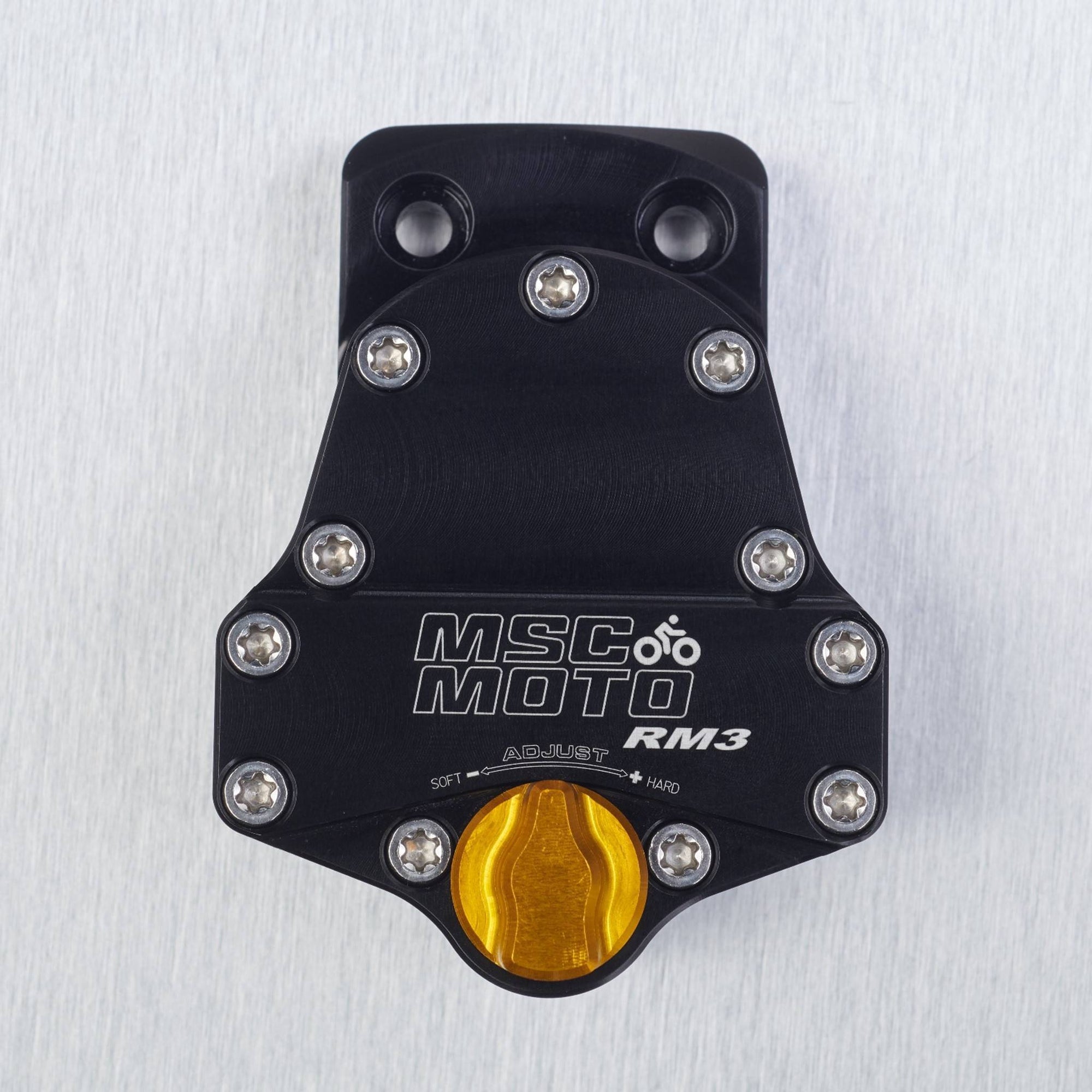 mscmotousa, RM3 Steering Damper Kit Down Under Mount (RM30053) - BMW F800GS, F800GSA, RM30053, bmw, bmw-2008-f-800-gs-esi6241210, rm3, , Imported and distributed in North & South America by Lindeco Genuine Powersports.
